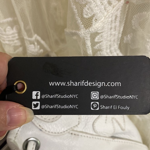 NWOT White Sharif Large Leather Purse and Dust Bag - Picture 14 of 15